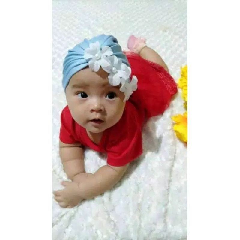 Turban Princess Anak Bayi Usia 0-3 Tahun | Ciput Baby New Born | Bandana Baby Girl Newborn Import Premium Lucu Perempuan