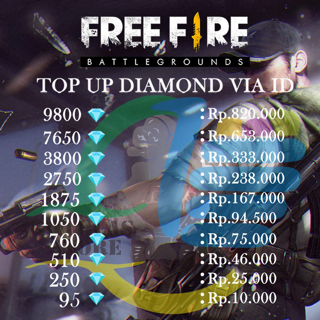 JUAL DIAMOND VIA ID FREE FIRE PROSES CEPAT MURAH MERIAH Shopee Indonesia