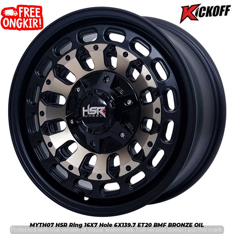 Pelek Offroad Ring 16 HSR MYTH07 Buat Mobil Hilux DC Terrano Prado Ford Everest