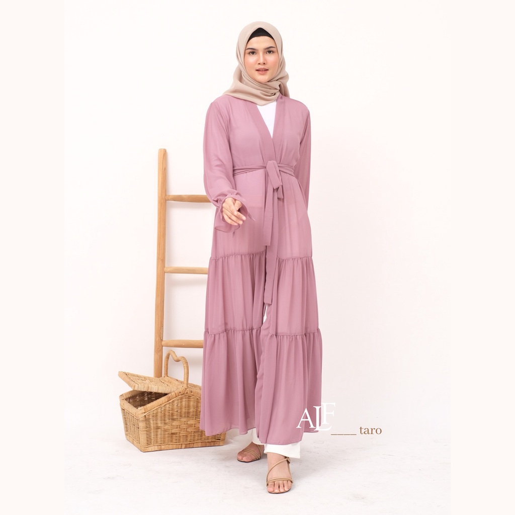 Kareen Long Outer Taro by Alfaina | Cardigan Panjang Ceruty