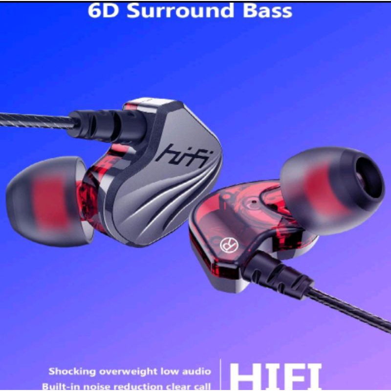 Headset Gaming Sport Music 6D Surround Stereo Bass Hifi dengan Mic Earphone/EARPHONE GAMING 6D