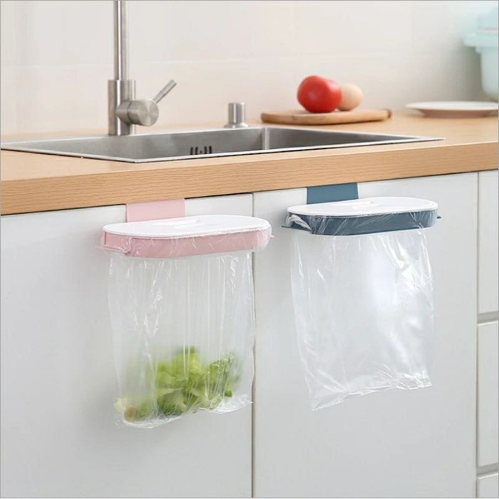 Smartchoice-Gantungan plastik sampah Plus tutup/Breket gantungan sampah / Tempat Sampah Dapur