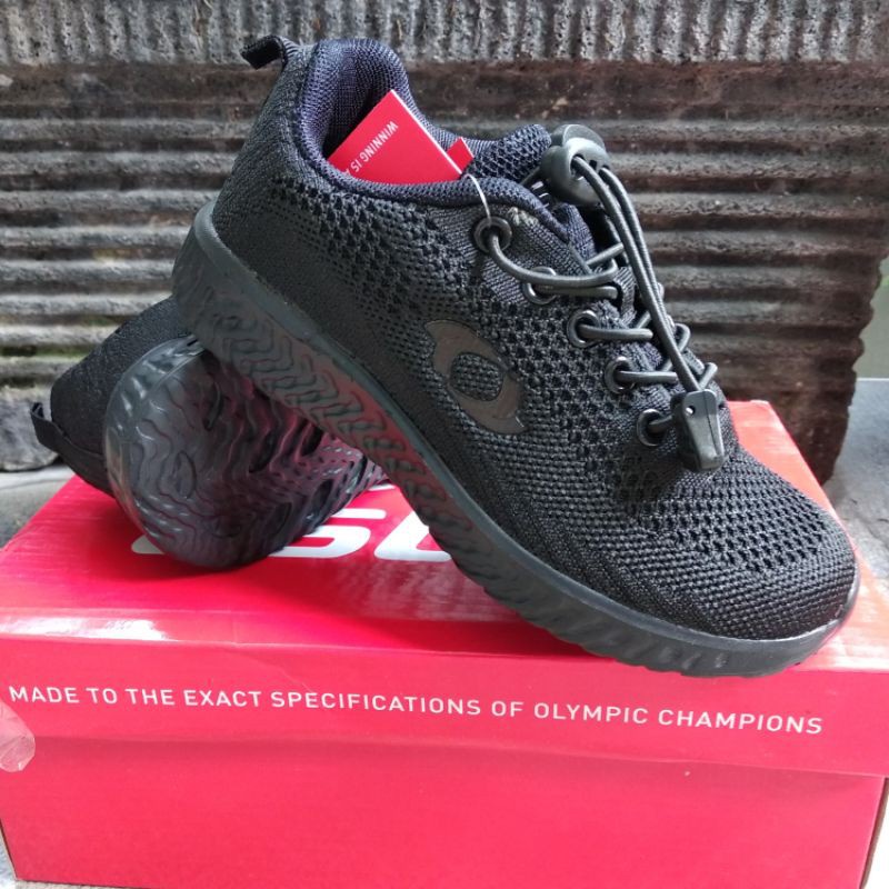 ASTEC Anca Jr ORIGINAL Triple Black Hitam POlos Anak cewe cowo laki perempuan sekolah running runner