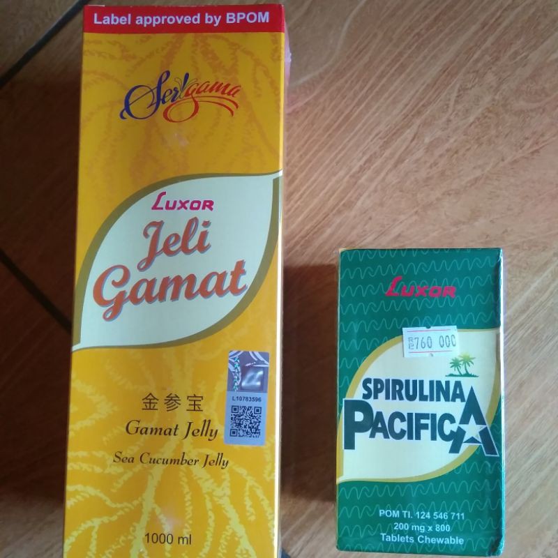 Jelly Gamat 1000 ml dan Spirulina 800 Tablet Luxor