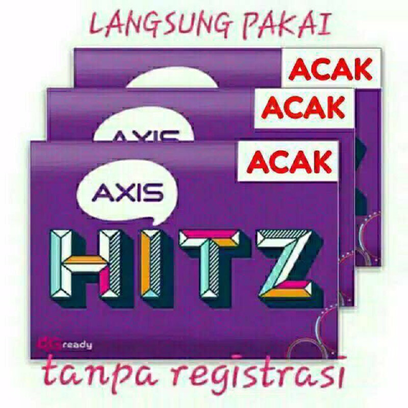 (1000 pcs) Kartu Perdana Axis Sudah Regis