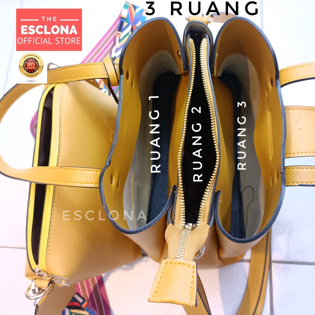 Tas wanita Import Batam Bag Esclona 026 Selempang Cewek Cantik Branded Grosir Fashion Murah Handbag Original Besar Kantor Kerja Kuliah Pesta Premium Super Populer Terbaru Terlaris Ibu Emak Dewasa Santai Berpergian