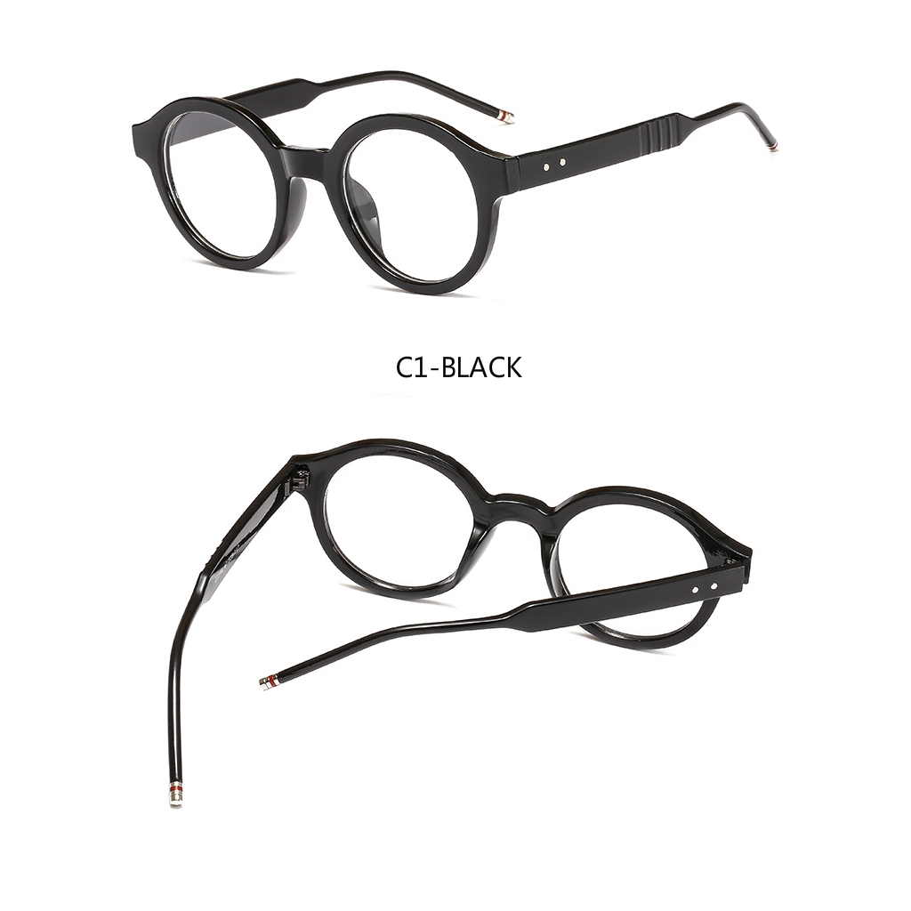 Fashion metal hinge round frame rice nail retro men's and women's glasses