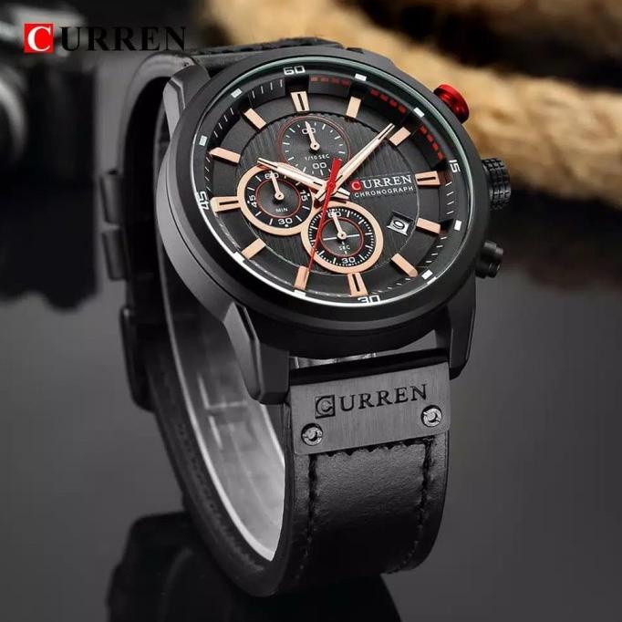 BIG SALE CURREN 8291 ORIGINAL JAM TANGAN PRIA CURREN ANALOG CRONO AKTIF 