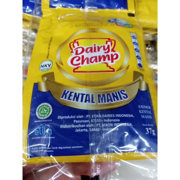 

SUSU DAIRY CHAMP SACHET 6X37GRAM/MINUMAN RINGAN/MINUMAN SUSU KENTAL MANIS