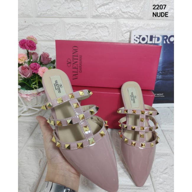 Shoes Flat Import TERMURAH Bahan Glosy VL KODE 2207