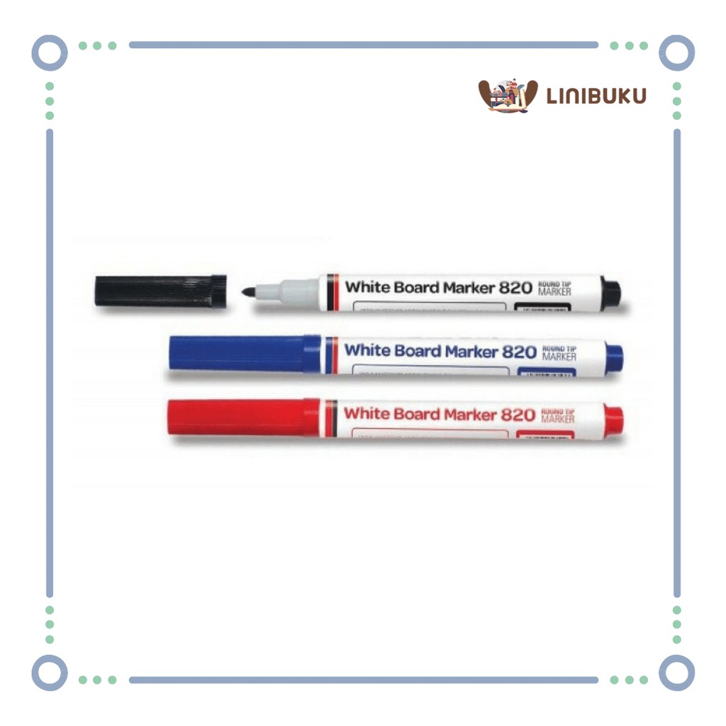 

Snowman White Board Marker 820 - Untuk Papan Tulis Putih, Bisa Dihapus - Hitam - ATK