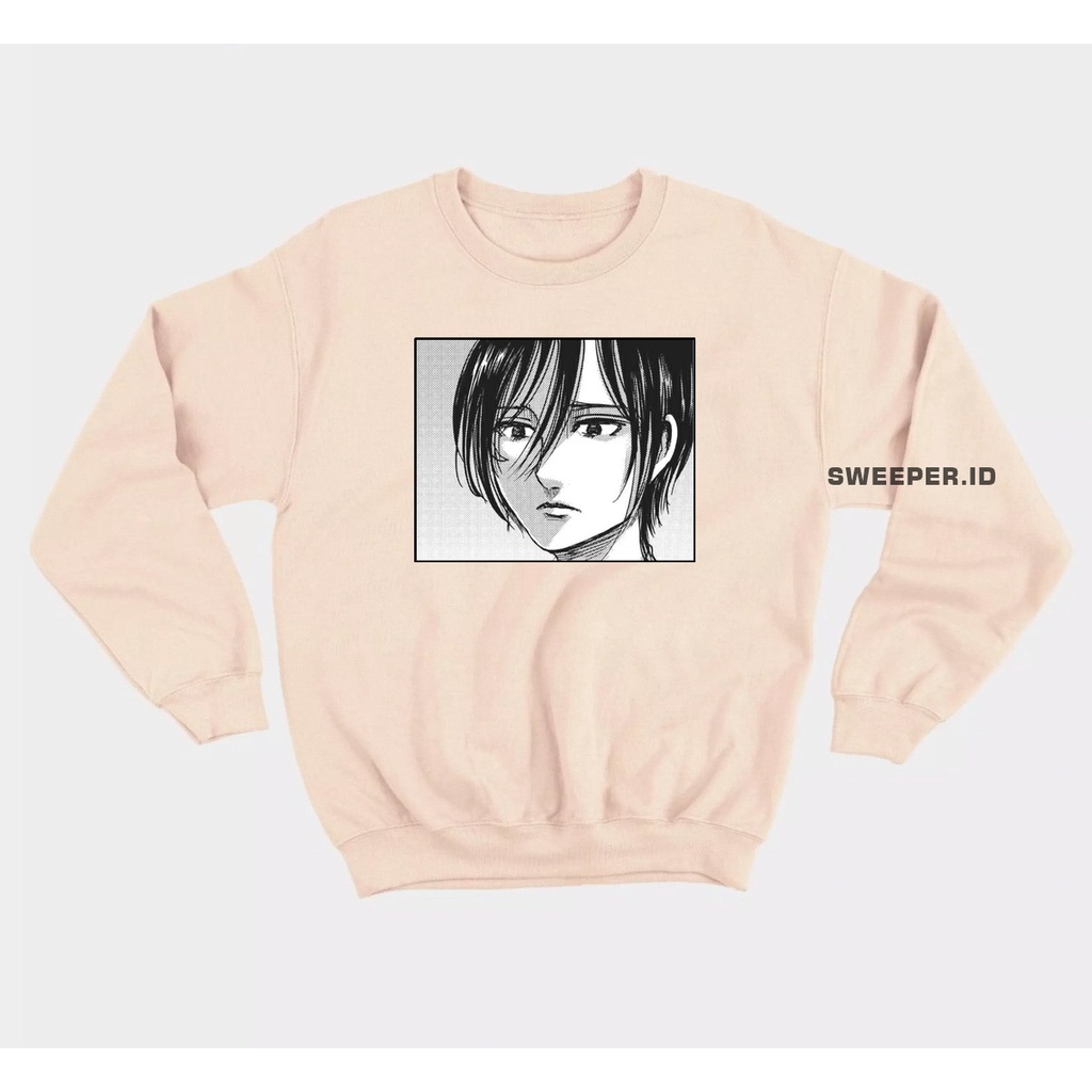 SWEATER ANIME MIKASA SWEATER BAHAN FLEECE