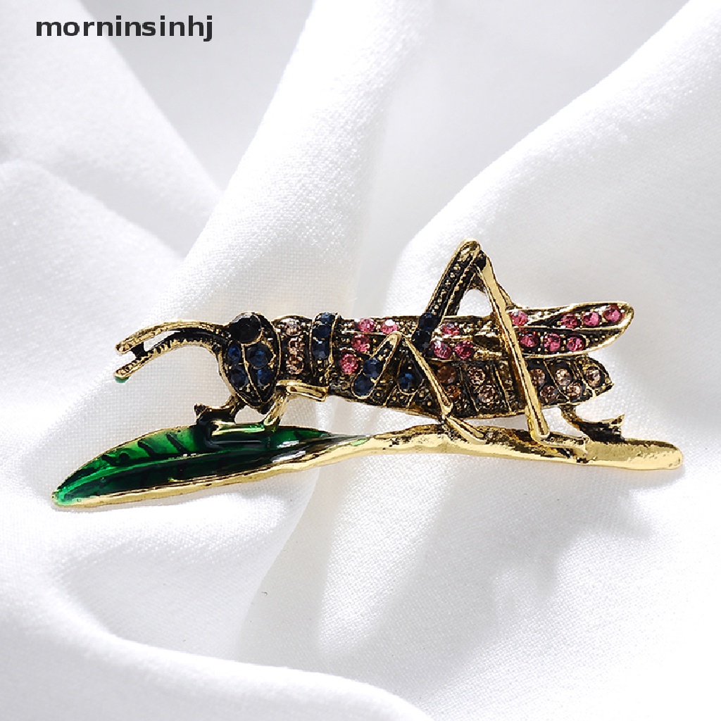 Mornin Bros Pin Enamel Desain Belalang Gaya Vintage