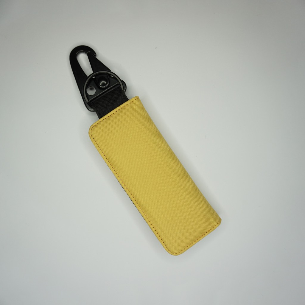 Gantungan Kunci Mobil Motor Carabiner Dompet STNK Slim Warna Kuning Hitam - UGCB0011