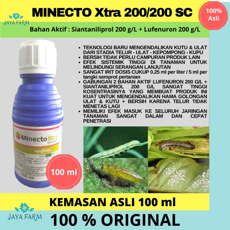 MINECTO XTRA KEMASAN 100 ML | INSEKTISIDA PREMIUM PENGENDALI KUTU & ULAT + TELUR HAMA