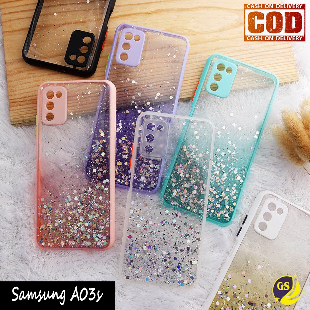 Samsung A03 A03S A03 Core A02S A31 A51 A71 A02 M02 A21S A11 M11 Case Dove Glitter Bling Star Light Candy  Camera Macaron Gliter Pelindung Kamera