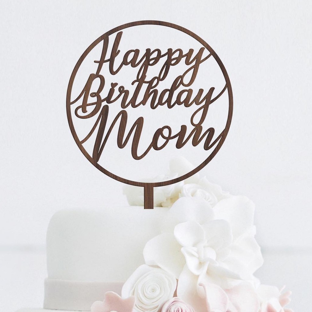 Jual Happy Birthday Mom hiasan kue I cake topper Indonesia|Shopee Indonesia