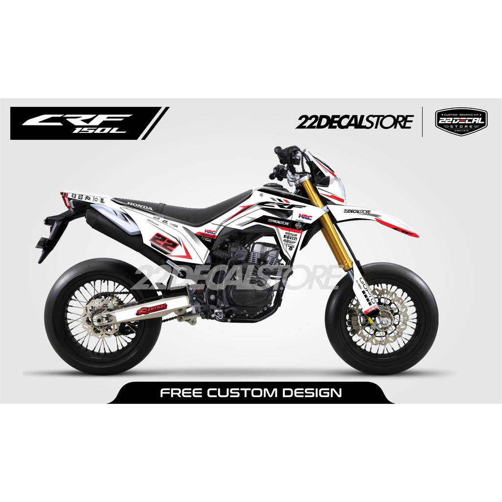 DECAL CRF150L PUTIH HITAM MERAH