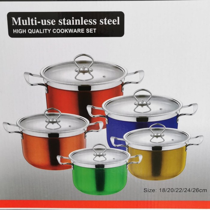 Panci Warna Warni Stainless TEBAL