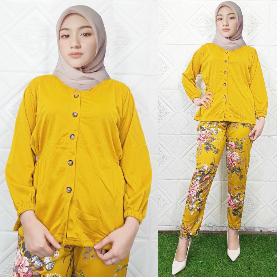 VIKRA BUNGA SET CELANA DAN BAJU BUSUI C3729 CARLINA FASHION