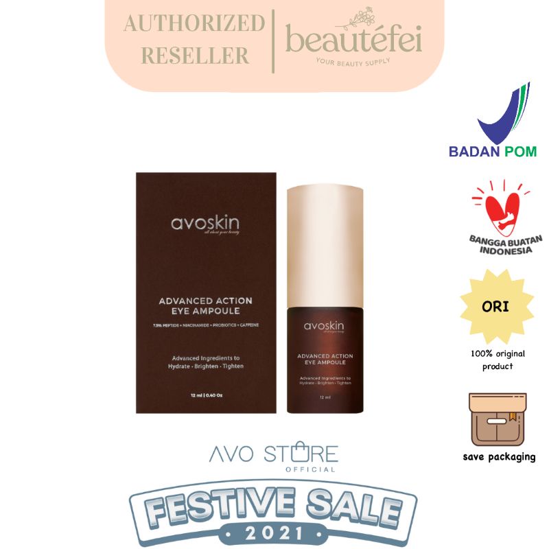 AVOSKIN Advanced Action Eye Ampoule 12ml (BPOM) / Krim Mata / Eye Cream