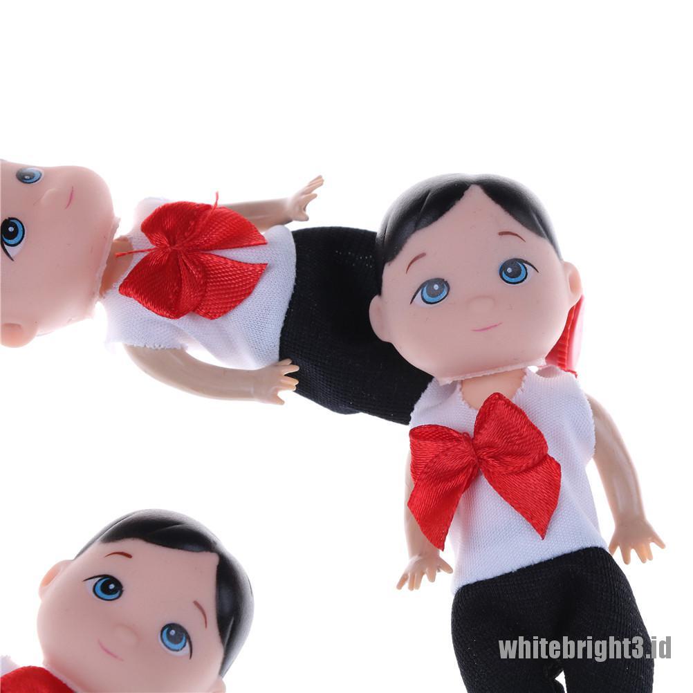 (white3) Mainan Boneka Barbie baby boy Ukuran 10cm