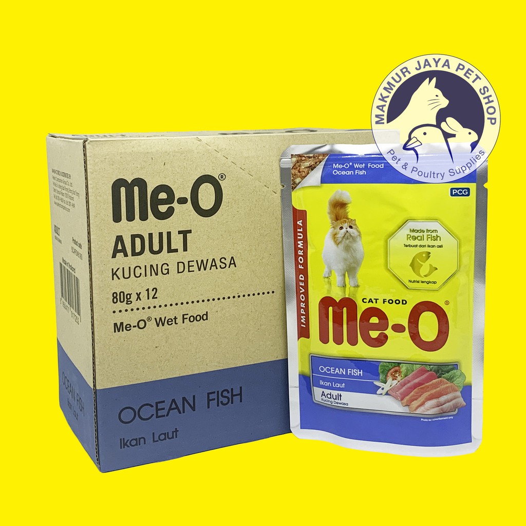 MeO Me-O Pouch ADULT / Wet Cat Food / Makanan Kucing Basah 80gr