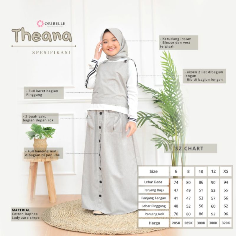 SETELAN ROK • THEANA ORIBELLE • SET HIJAB || Oribelle