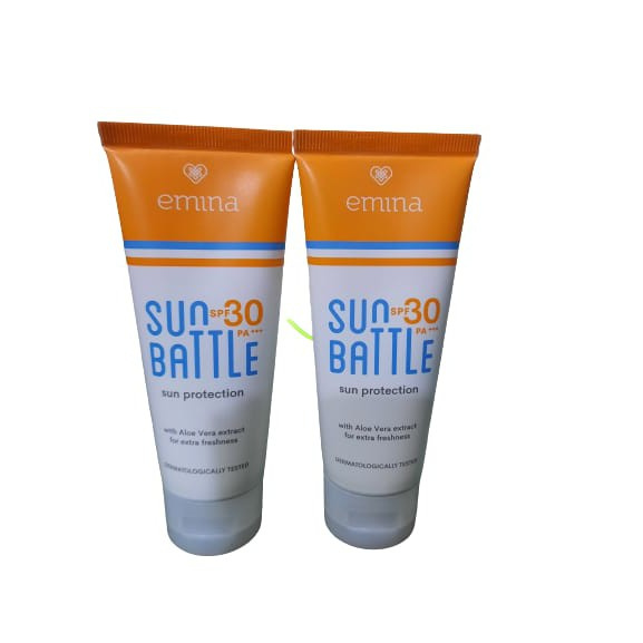 Emina Sun Protection SPF 30 PA+++/ Emina Sun Battle KEMASAN BARU SPF 30 pa+++