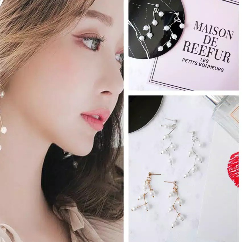 Anting Mutiara Simple Gaya Korea Wanita