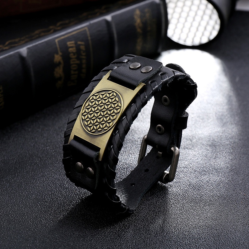 Men's Fashion Vintage Leather Bracelets Viking Jewelry Accessories