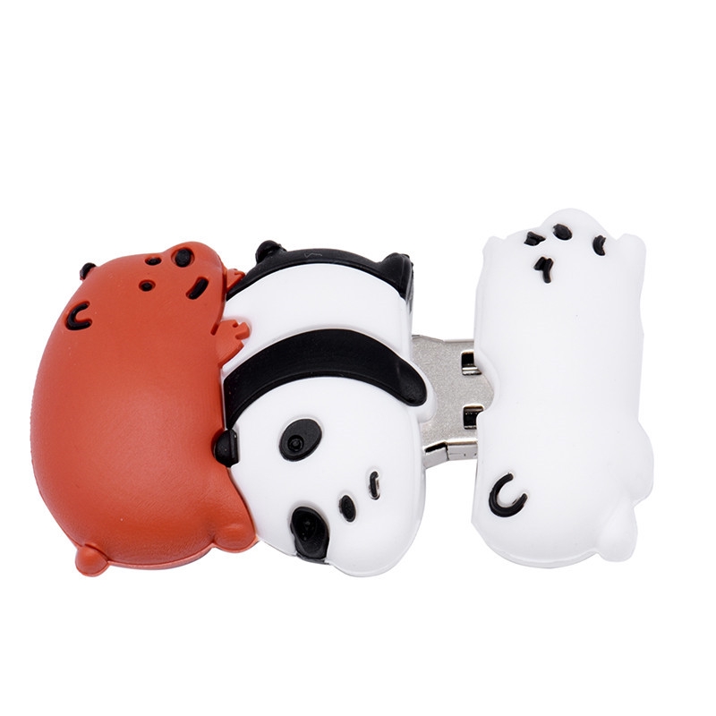 Cartoon USB 2.0 flash drive three bears 1TB Pendrive Animal U disk [Ship in 24 Hours]