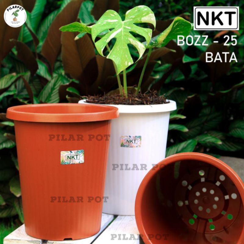 pot bunga tanaman tinggi NKT BOZZ 25 MERAH BATA - NKT BOZZ 25 MERAH BATA