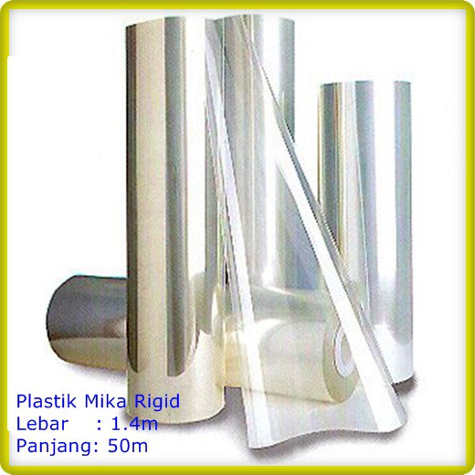 1 ROL PLASTIK MIKA RIGID KAKU 025 UTK KOTAK HANTARAN PARSEL MIKA TEBAL0.25 MM PLASTIK FILM 0,25 MM