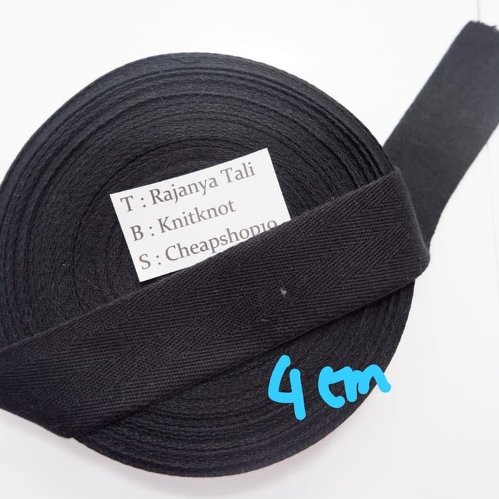 

Pita Katun/Twill tape cotton/Cotton tape 4cm 36yds - Mentah Rawhite RJT