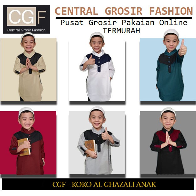 Koko Al-Ghazali Anak - Central Grosir Fashion (CGF) - Usia 4 thn - 11 thn - Matt Katun Toyobo Import