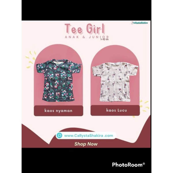 KAOS ANAK PEREMPUAN CALLYSTA SIZE 1-8