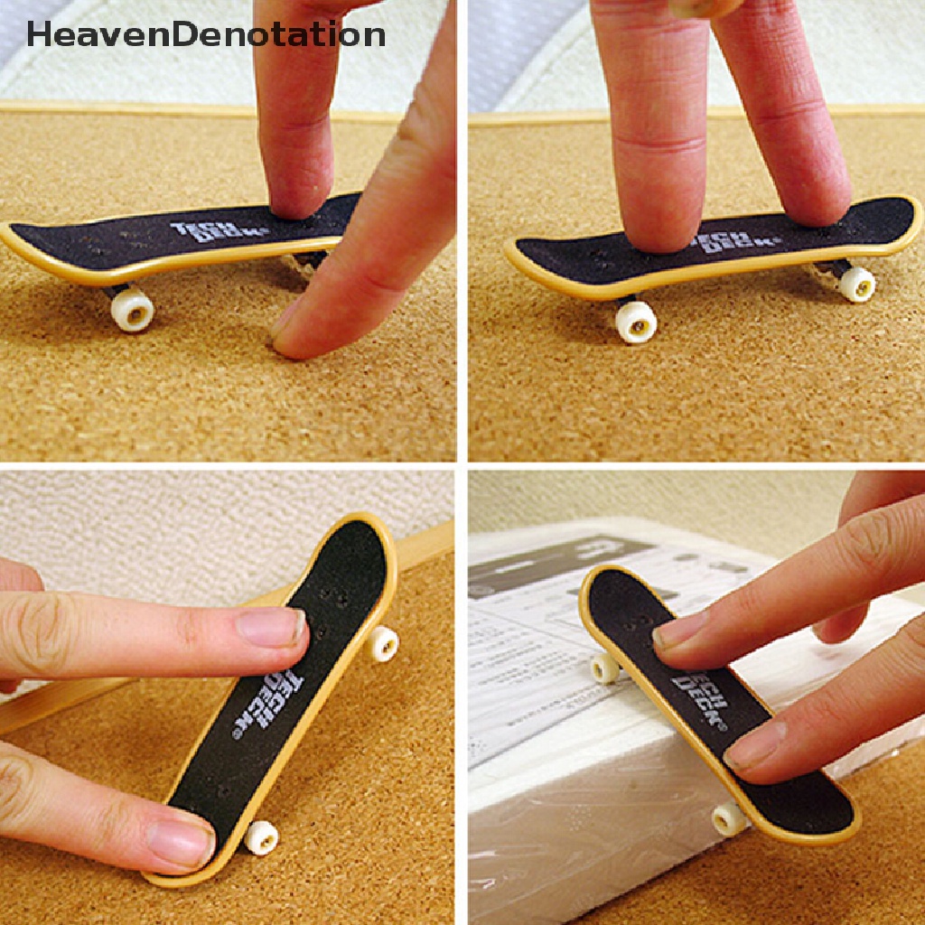 [HeavenDenotation] 1X Mini Finger Board Skateboard Novelty Kids Boys Girls Toy Gift for Party 3.7&quot;