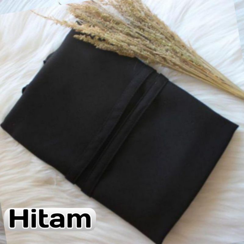 BERGO JUMBO NON PED ANTEM XL / JILBAB HIJAB SYARI JUMBO WOLFIS-Hitam