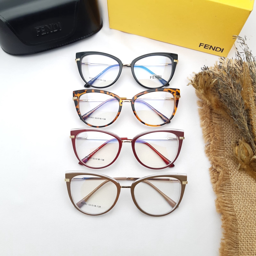 GROSERBA GROSIR FRAME KACAMATA FASHION CAT EYE IMPORT TREND 95283 WANITA FULLSET