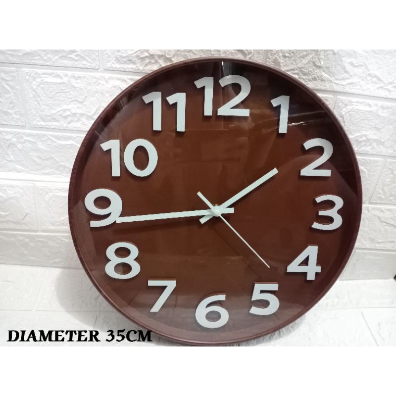 Jam Dinding Model Kayu angka timbul KK 99636