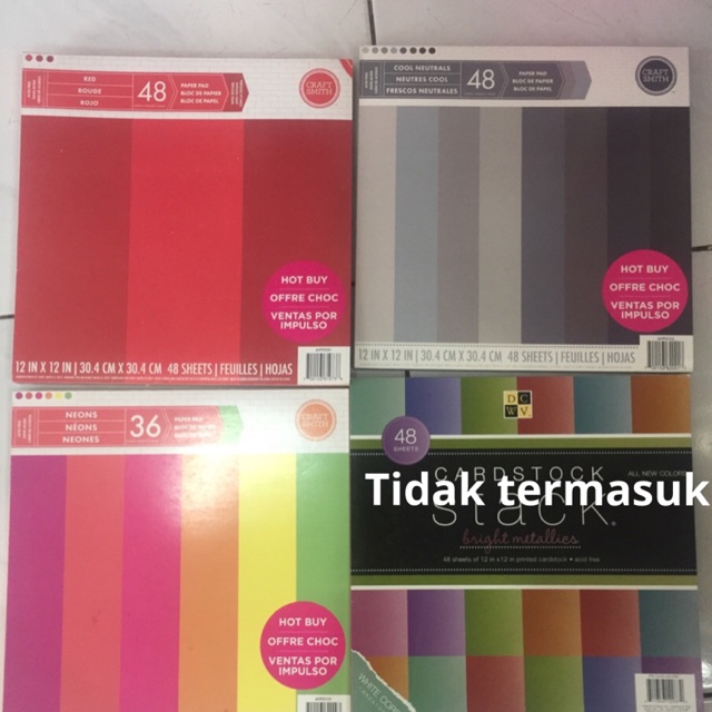 Crafts smith kertas scrapbook cardstock paperbook paper book kerajinan tangan mahar explotion box