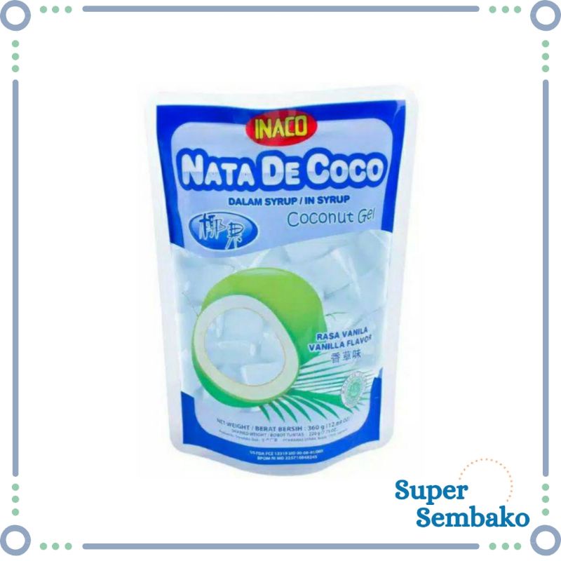 JELLY INACO NATA DE COCO VANILLA KELAPA 360g