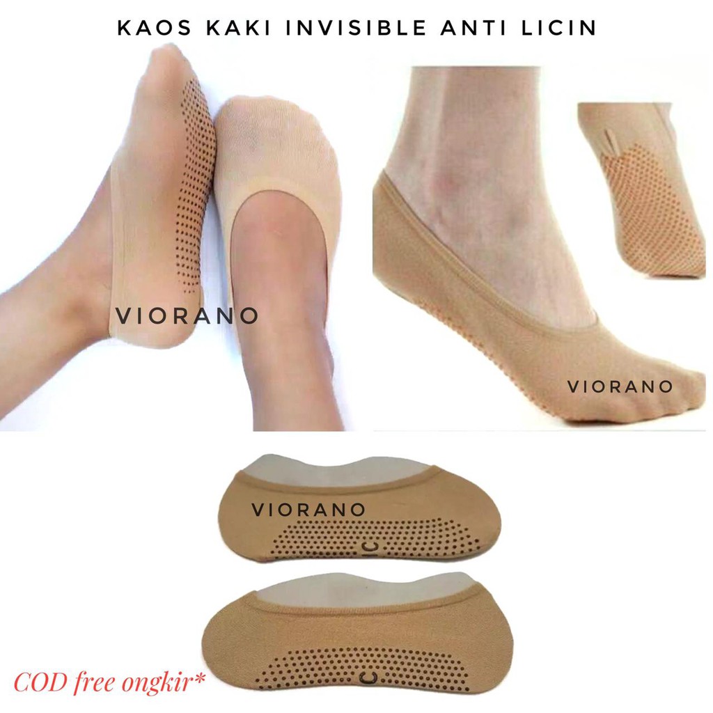 Kaos Kaki Telapak Mata Kaki Anti Licin Kos Kaki Tapak / Invisible Woman Socks Anti Slip Tapak Bawah