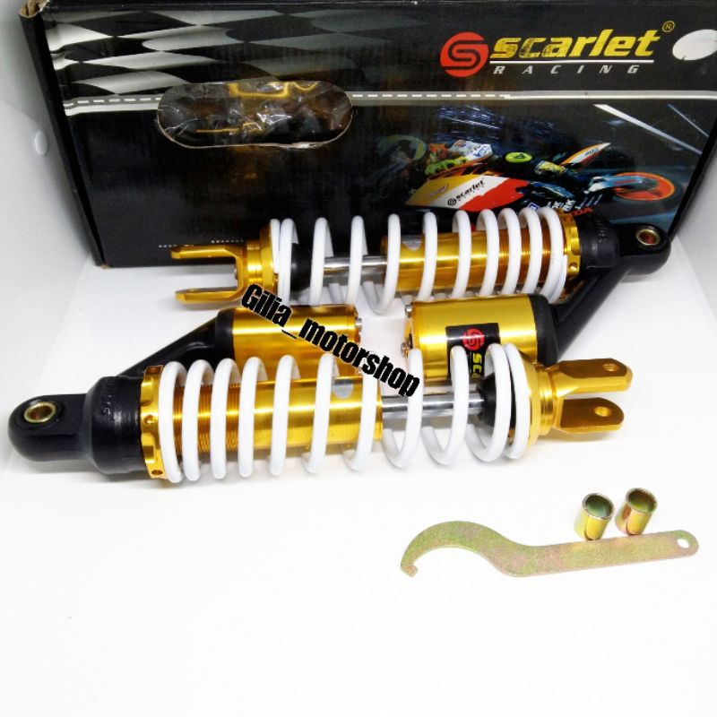 Shock Scarlet 8512-2 Original Sok Skok Tabung Atas Nmax Nouvo Aerox White Edition