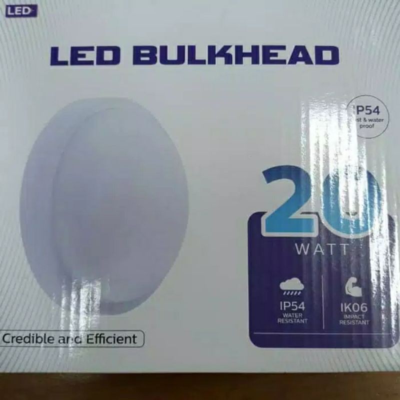 Lampu LED BulkHead / Ceiling Lamp 20W / 20 watt IP54 Ecolink BH007 NATURAL WHITE 4000K