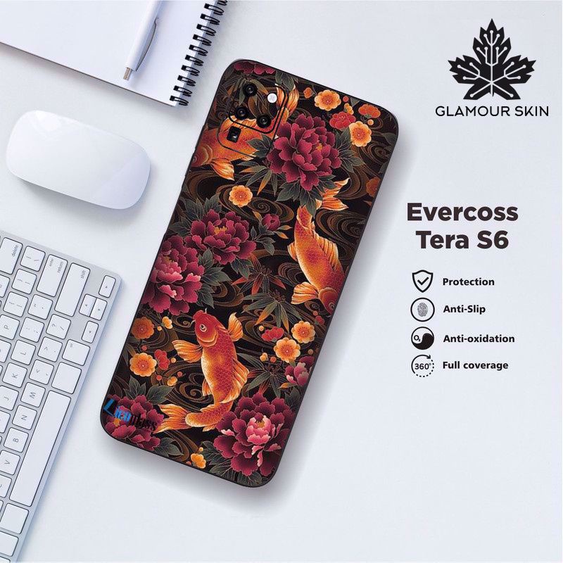 *(Dapat2PCS)* EVERCOSS TERA S6 Garskin Case/Stiker Protector Motif FLOWER