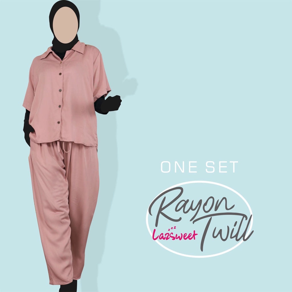 SET RAYON TWILL POLOS PREMIUM / PIYAMA STELAN