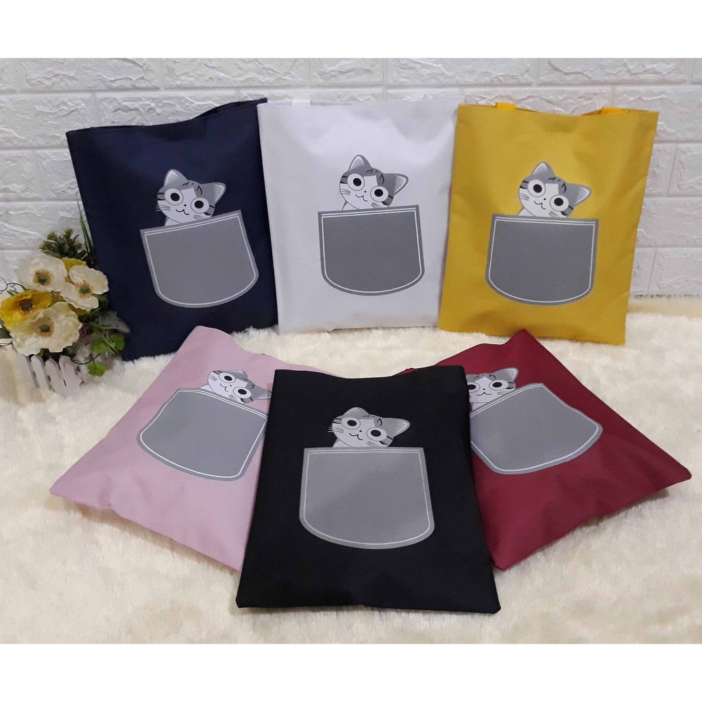 YA 455 - Totebag Saku Meow/Tas wanita Terbaru