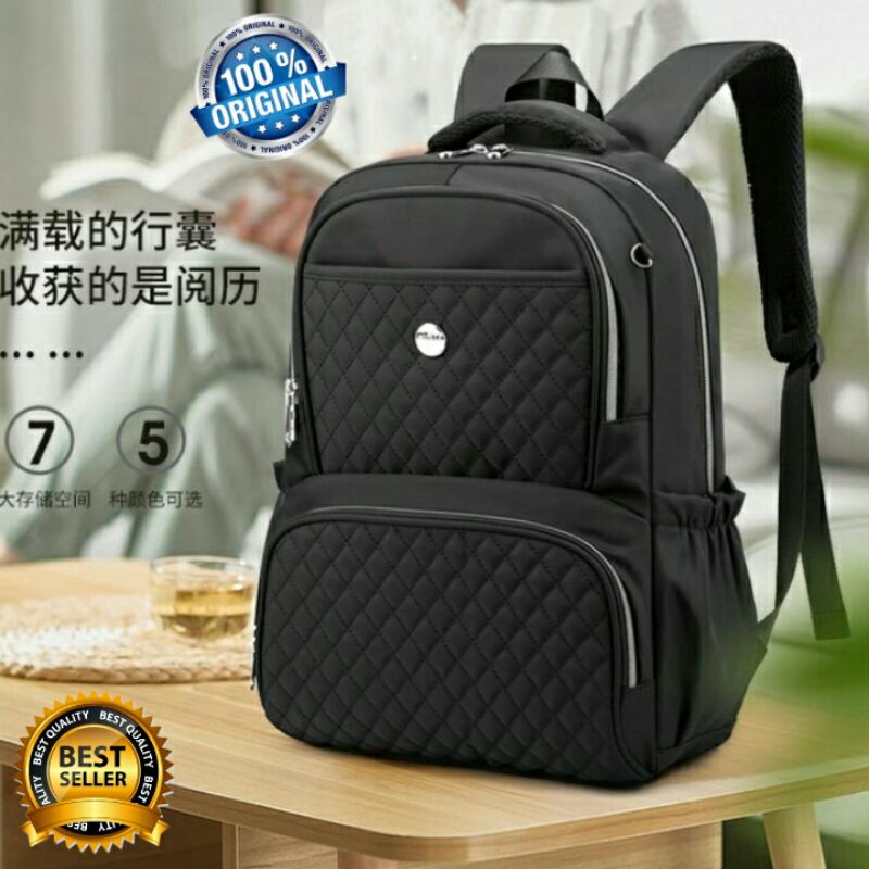 Original Tas Ransel CHIBAO LAPTOP JUMBO Wanita 15 Inch + Dompet Import KOREA Best Seller Terbaru